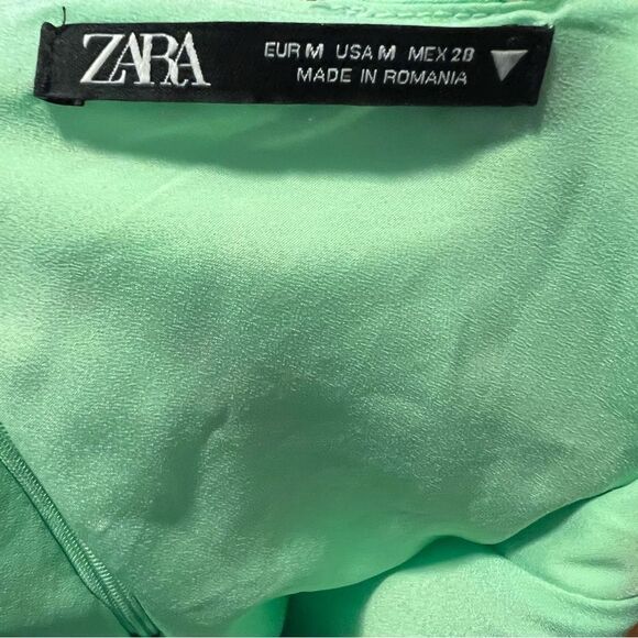 Zara Floral Green Spaghetti Strap Dress, medium - Picture 5 of 6